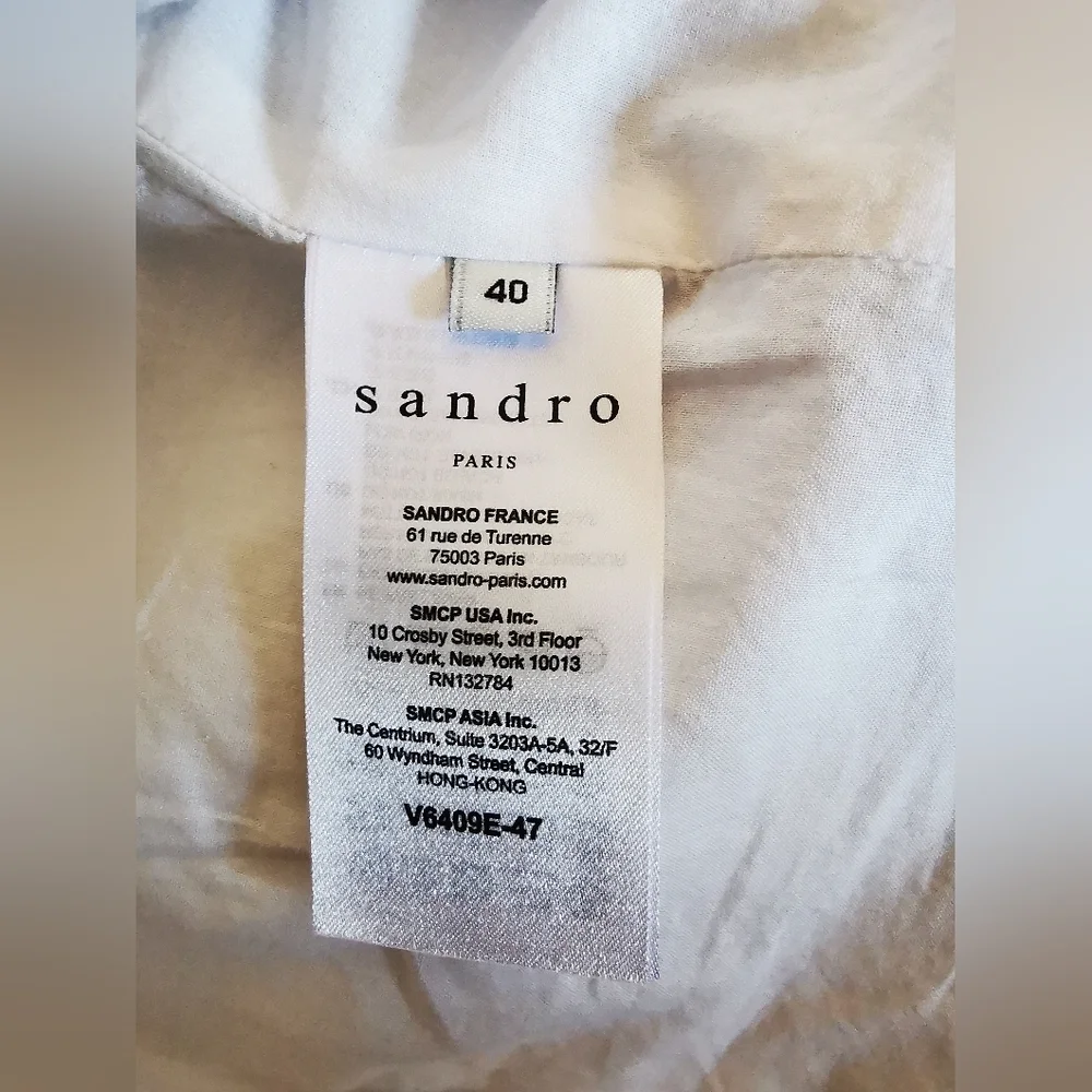 Sandro Paris Blazer Baby Blue size 40  european ptp 19" - Picture 14 of 16